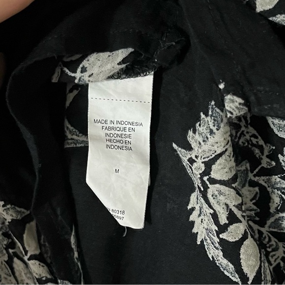 Lucky Brand Boho Floral Button Front Tie Top - Picture 5 of 6